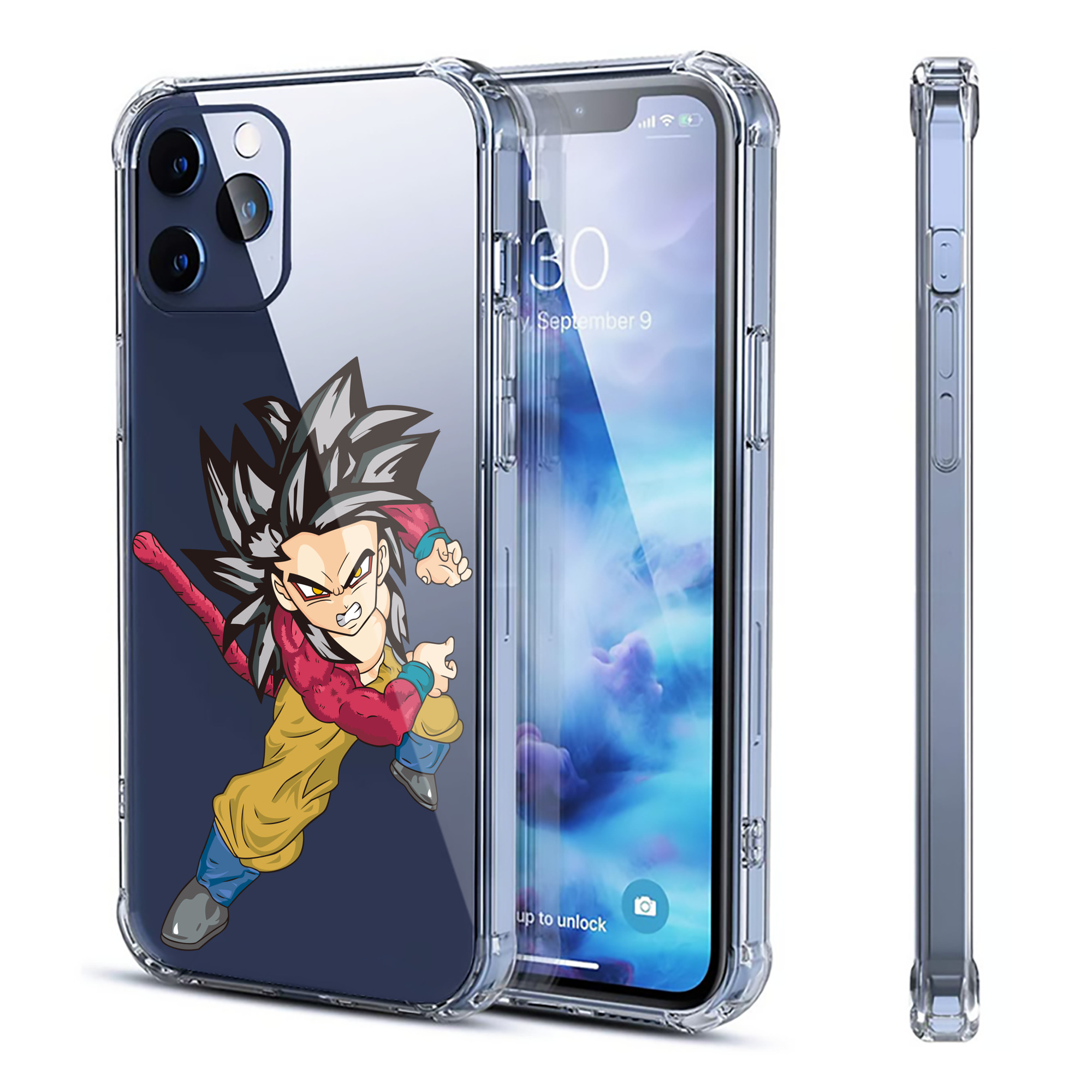（画像用） ドラゴンボール 孫悟空（そん ごくう）Son Goku カカロット DRAGON BALL Kakarotto 【iPhone 12シリーズ対応】透明スマホケース（クリアソフトケース）